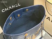 Chanel Shopping 40 Navy Blue Leather 66941 - 4