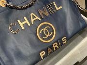 Chanel Shopping 40 Navy Blue Leather 66941 - 5