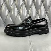 Dior Unisex Shoes Black Shiny  - 2