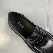 Dior Unisex Shoes Black Shiny  - 4