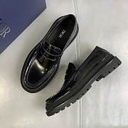 Dior Unisex Shoes Black Shiny  - 5