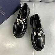 Dior Unisex Lace Up Shoes Black Shiny - 1