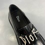 Dior Unisex Lace Up Shoes Black Shiny - 3