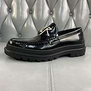 Dior Unisex Lace Up Shoes Black Shiny - 4