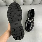 Dior Unisex Lace Up Shoes Black Shiny - 5