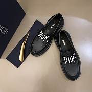 Dior Unisex Lace Up Shoes Black Calfskin - 1