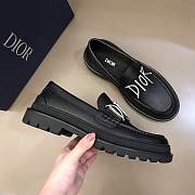 Dior Unisex Lace Up Shoes Black Calfskin - 2