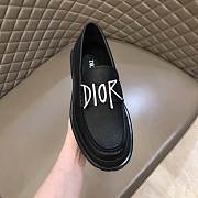 Dior Unisex Lace Up Shoes Black Calfskin - 4