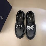 Dior Unisex Lace Up Shoes Black Calfskin - 5