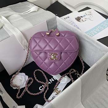 Chanel Nicolas Ghesquière Heart Shape Purple  