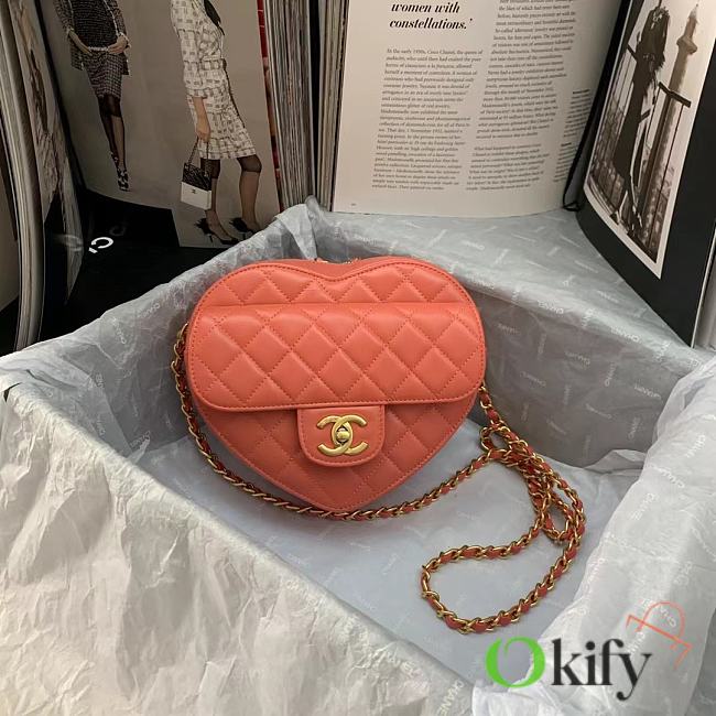 Chanel Nicolas Ghesquière Heart Shape Orange - 1