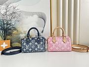 Louis Vuitton Nano Speedy Navy/ Pink - 6