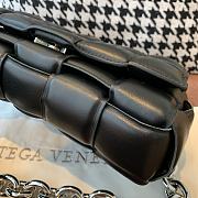 Bottega Veneta Cassette 26 Black Silver Chain - 2