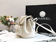 Chanel Backpack 18 White Leather - 3