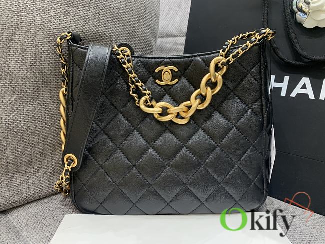 Chanel Medium 22.5 Crossbody Black Leather - 1