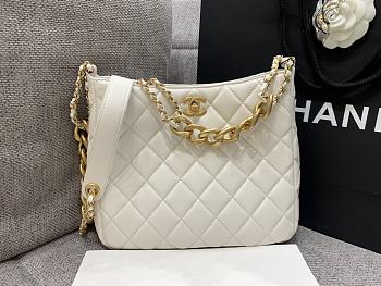 Chanel Medium 22.5 Crossbody White Leather