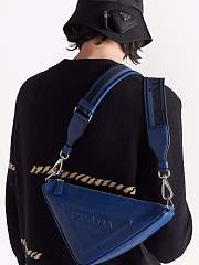 Prada Saffiano Leather Navy Blue Triangle bag - 2