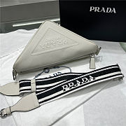 Prada Saffiano Leather White Triangle bag - 5