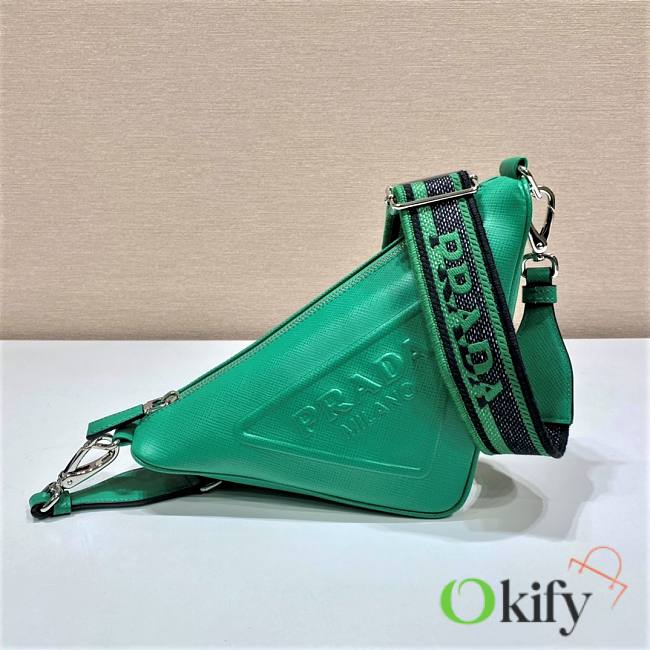 Prada Saffiano Leather Green Triangle bag - 1