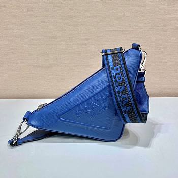 Prada Saffiano Leather Navy Blue Triangle bag