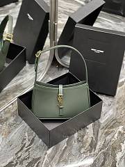 YSL Le5À7 Hobo Bag Green Lambskin - 1