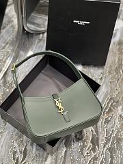 YSL Le5À7 Hobo Bag Green Lambskin - 5