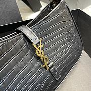 YSL Le5À7 Hobo Bag Black Crocodile Pattern - 6