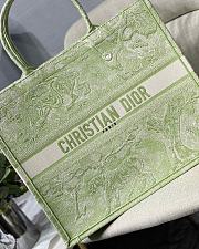 Dior Book Tote Large 41.5 Green Toile de Jouy Embroidery 9153 - 2