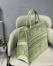 Dior Book Tote Large 41.5 Green Toile de Jouy Embroidery 9153 - 3