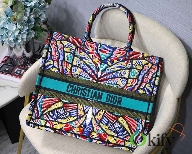 Dior Book Tote Large 41.5 Butterfly Multicolor 9155 - 1