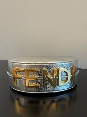 Fendi Graphy Small 29 Silver Leather - 4