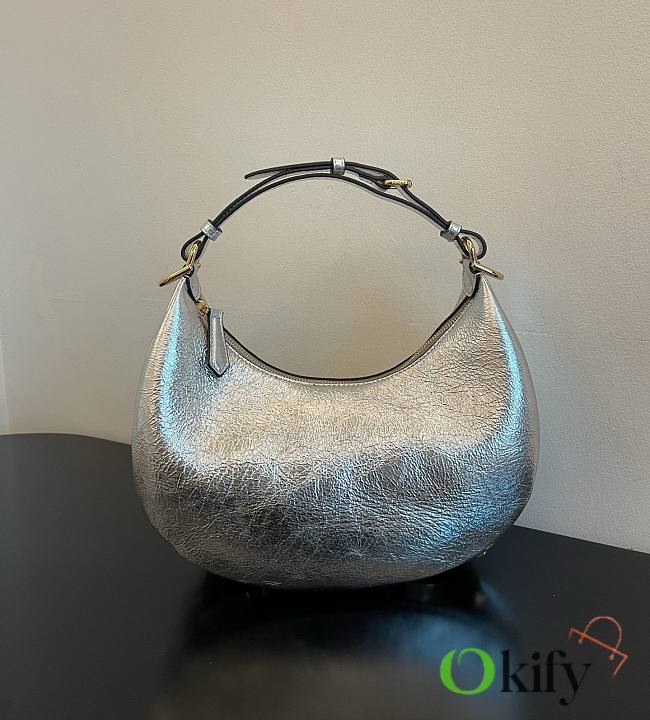 Fendi Graphy Small 29 Silver Leather - 1