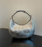 Fendi Graphy Small 29 Silver Leather - 1