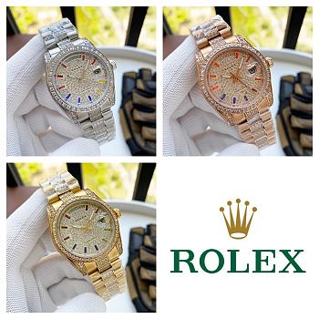 Rolex Swarovski Diamond Watch 36mm 9175