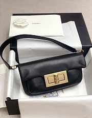 Chanel Underarm Bag 27 Black Lambskin - 1