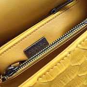 Chanel original 25 coco handle yellow python leather silver hardware - 2
