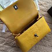 Chanel original 25 coco handle yellow python leather silver hardware - 3