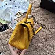 Chanel original 25 coco handle yellow python leather silver hardware - 6