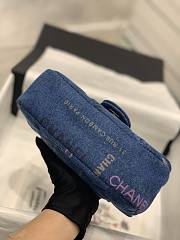 Chanel Medium Flapbag 23 Denim Blue Printed - 3