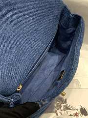 Chanel Medium Flapbag 23 Denim Blue Printed - 2