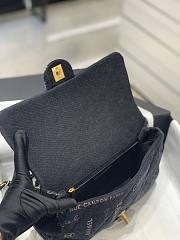 Chanel Large Flapbag 28 Denim Black Printed - 2