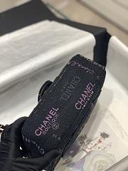 Chanel Medium Flapbag 23 Denim Black Printed - 3