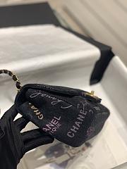Chanel Medium Flapbag 23 Denim Black Printed - 4