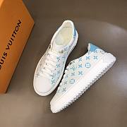 Louis Vuitton Time Out Sneakers Blue Monogram 9234 - 1