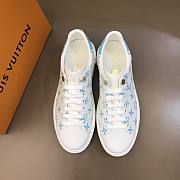 Louis Vuitton Time Out Sneakers Blue Monogram 9234 - 4