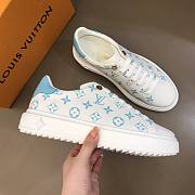 Louis Vuitton Time Out Sneakers Blue Monogram 9234 - 5