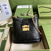 Gucci Handbag GG Embossed 25 White Leather - 1