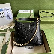 Gucci Handbag GG Embossed 25 White Leather - 6