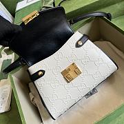 Gucci Handbag GG Embossed 28 Black Leather - 6