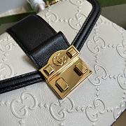 Gucci Handbag GG Embossed 28 Black Leather - 3